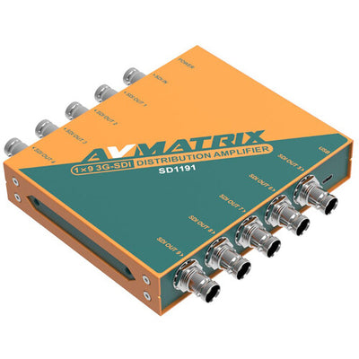 AVMATRIX 1x9 3G-SDI Reclocking Distribution Amplifier (SD-1191)