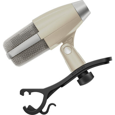 Sennheiser MD 421 KOMPAKT 80th Limited Edition Multipurpose Cardioid Dynamic Microphone with Drum Clamp (Gray/Cream)