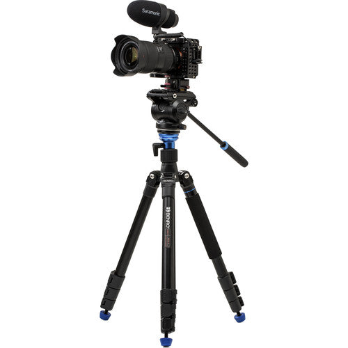 Benro Aero 4 Pro (A2883FS4PRO) Reverse-Folding Aluminum Travel Tripod with S4Pro Fluid Video Head