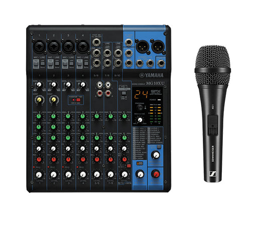 Yamaha MG10XU 10-Input Mixer with Built-In FX and 2-In/2-Out USB Interface w/ free Sennheiser XS-1