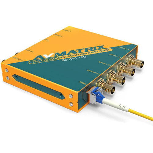 AVMATRIX SD1151-12G 12G-SDI 1x5 Reclocking Distribution Amplifier