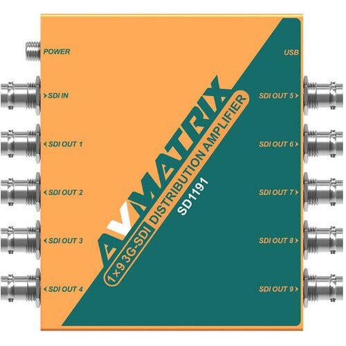 AVMATRIX SD1191 1x9 3G-SDI Distribution Amplifier