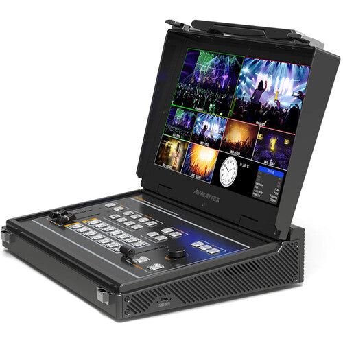AVMATRIX Portable 6-Ch SDI/HDMI Multi-Format Streaming Switcher with 13.3" Display (PVS0613U))