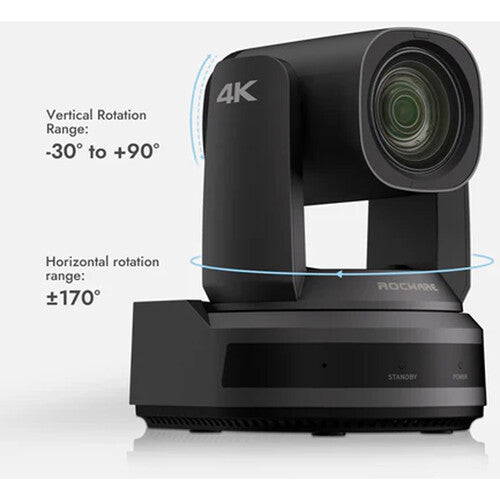 ROCWARE RC841UX UHD 4K Video Conferencing Pro PTZ Camera