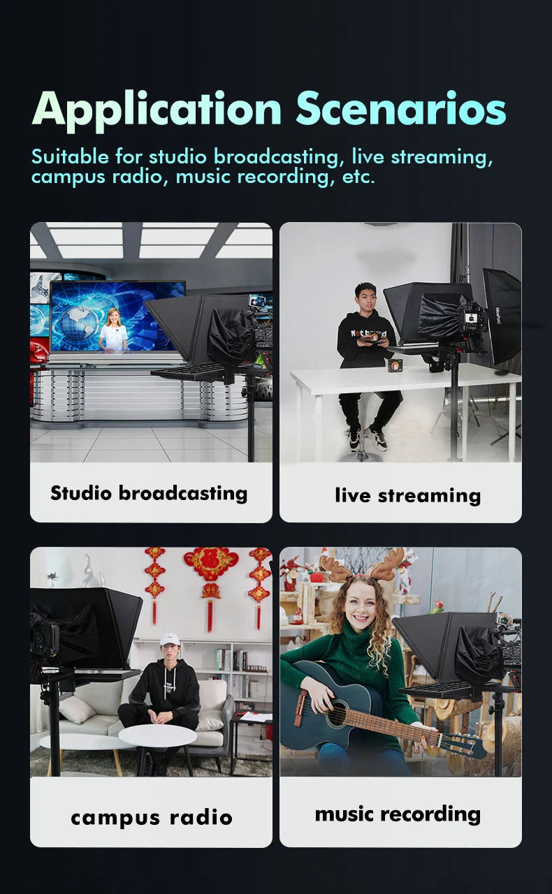 Desview T22 Teleprompter Set with 21.5" Self-Reversing Monitor