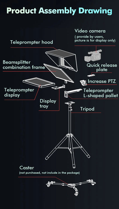 Desview T22 Teleprompter Set with 21.5" Self-Reversing Monitor