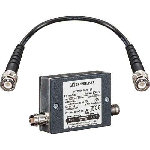 Sennheiser EW-D AB Inline Antenna Booster for EW-D Wireless Systems (R: 520 to 608 MHz)