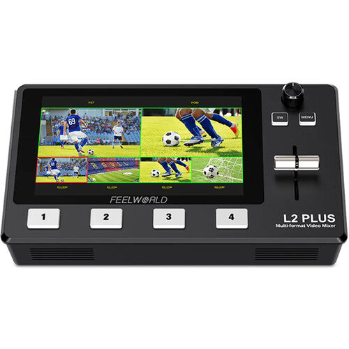 FeelWorld L2 PLUS HDMI Live Stream Switcher with Built-In 5.5" LCD Monitor
