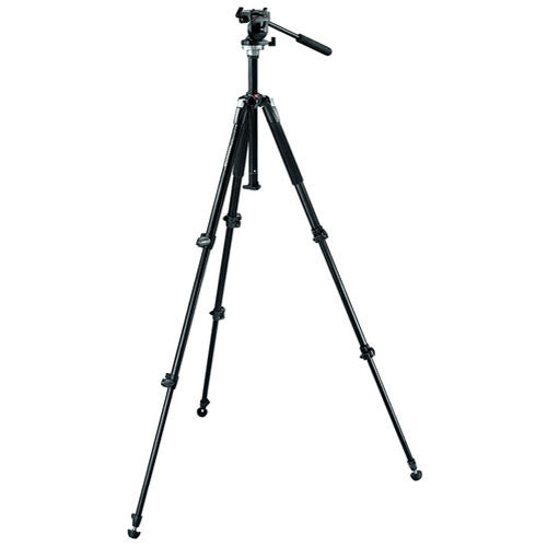 Manfrotto 190XB Tripod Kit, with 700RC2 Mini Video Fluid Head (700RC2,190XBK)