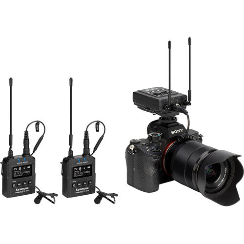 Saramonic UwMic9S Mini KIT2 Compact 2-Person Camera-Mount Wireless Omni Lavalier Microphone System (UHF)