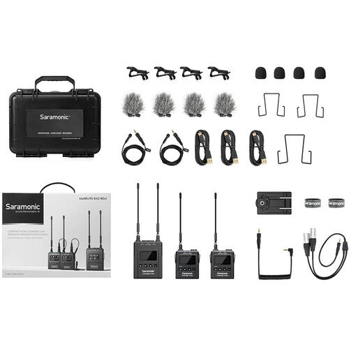 Saramonic UwMic9S Mini KIT2 Compact 2-Person Camera-Mount Wireless Omni Lavalier Microphone System (UHF)