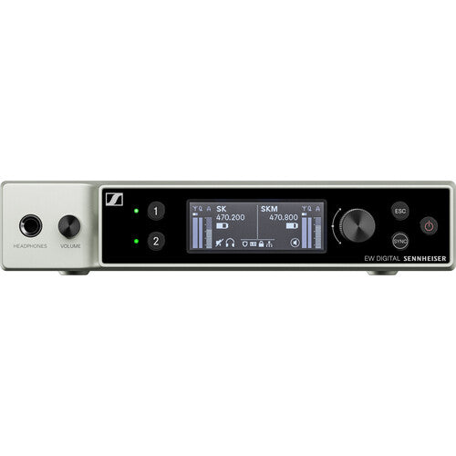 Sennheiser EW-DX SK-SKM-S BASE SET Dual-Channel Digital Wireless System with Bodypack & Handheld Transmitters, No Mics (R1-9: 520 to 607 MHz)