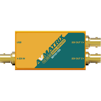 AVMATRIX 1x2 12G-SDI Reclocking Signal Repeater (SD1121-12G)