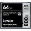 Lexar 64GB CompactFlash Memory Card Professional 800x (LCF64GCRBNA800)