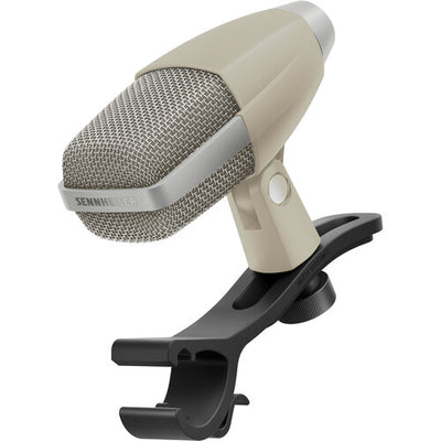 Sennheiser MD 421 KOMPAKT 80th Limited Edition Multipurpose Cardioid Dynamic Microphone with Drum Clamp (Gray/Cream)