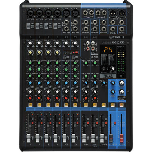 Yamaha MG12XU 12-Input Mixer with Built-In FX and 2-In/2-Out USB Interface w/ free Sennheiser XS-1