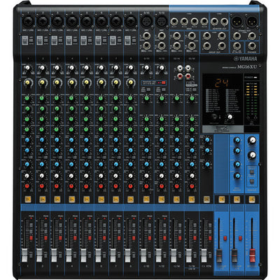 Yamaha MG16XU - 16-Input Mixer with Built-In FX and 2-In/2-Out USB Interface w/ free Sennheiser XS-1