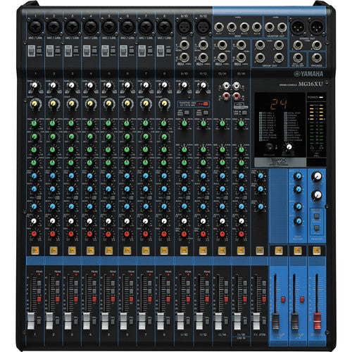 Yamaha MG16XU - 16-Input Mixer with Built-In FX and 2-In/2-Out USB Interface w/ free Sennheiser XS-1
