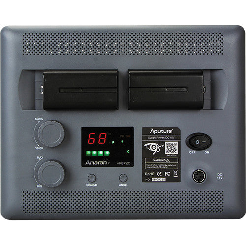 Aputure HR672C パネルLED【バイカラー】バッテリー付属 Aputure AL-HR672C Bi-Color LED Flood Light w/ 2 pcs. battery