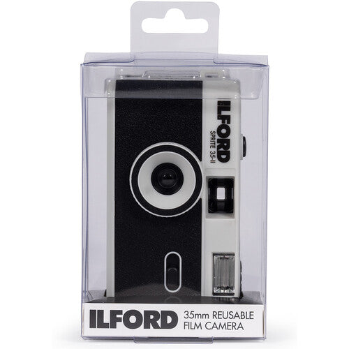 ILFORD 35mm Sprite 35-II Film Reusable Camera (Black & Silver)