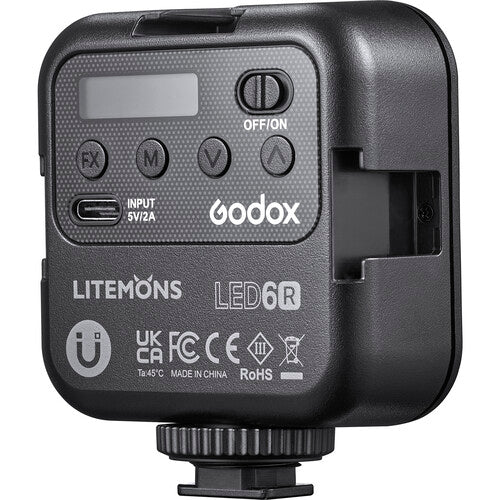 Godox Litemons LED6R RGB Pocket-Size Video Light (RGB & 3200 to 6500K)
