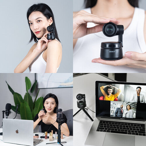 OBSBOT Tiny AI-Powered PTZ Webcam (Black)