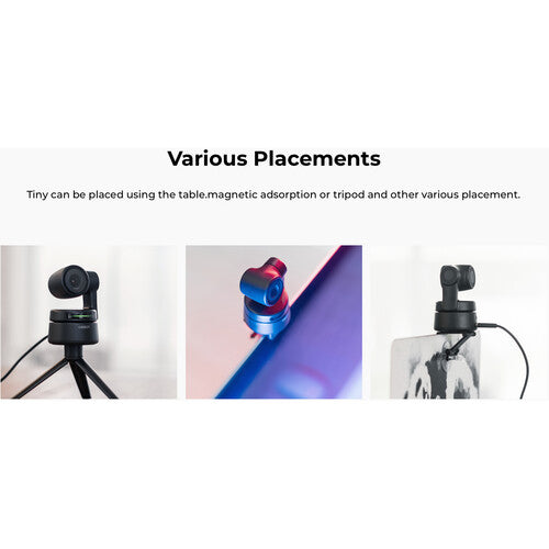 OBSBOT Tiny AI-Powered PTZ Webcam (Black)
