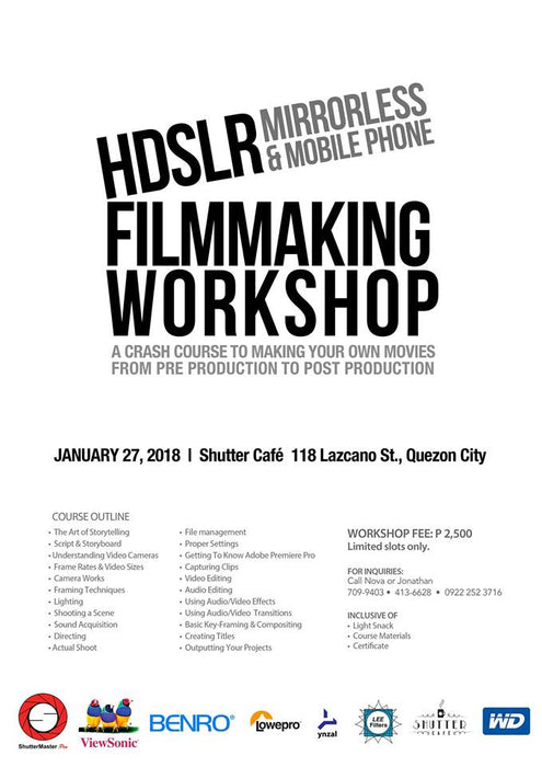 HDSLR Mirrorless & Mobile Phone Filmmaking Workshop