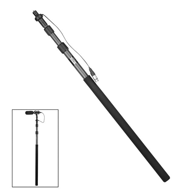 Boya BY-PB25 Universal Carbon Fiber Boom Pole w/ XLR Cable (2.5m)