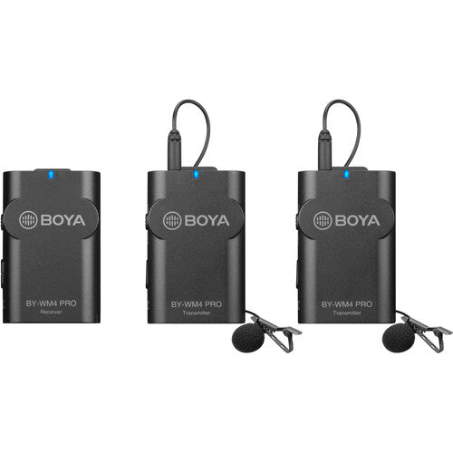 BOYA BY-WM4 PRO-K2 Two-Person Digital Camera-Mount Wireless Omni Lavalier Microphone System (2.4 GHz)