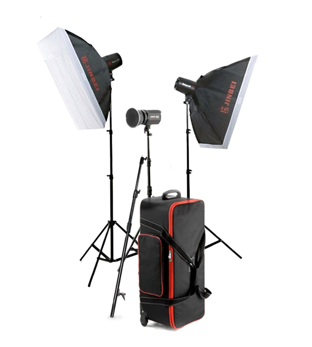 Jinbei DII-250 Flash Studio Strobe Package (3 Heads Kit)
