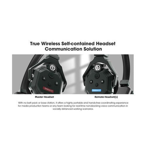 Hollyland Solidcom C1-6S Full-Duplex Wireless DECT Intercom System with 6 Headsets (1.9 GHz)