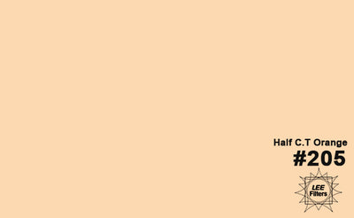 LEE Filters 205 Color Gel Half C.T Orange (21"x48")