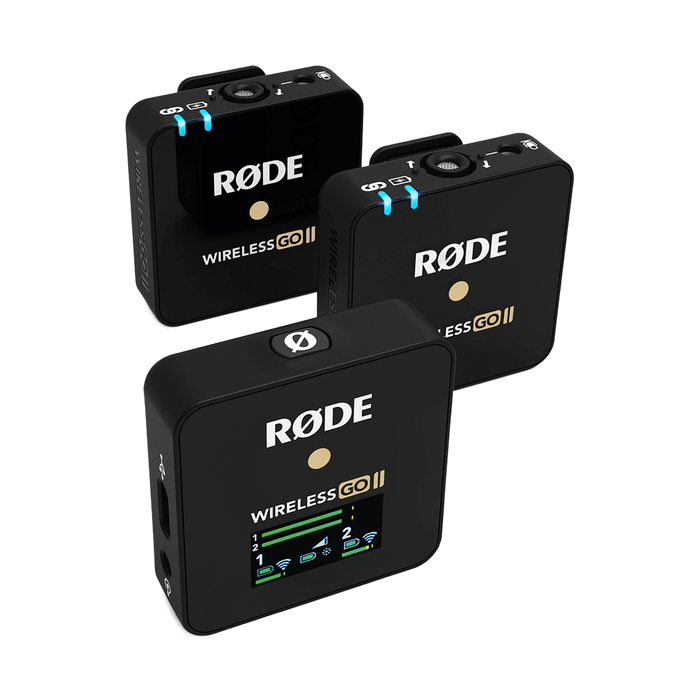 Rode Wireless GO II 2-Person Compact Digital Wireless Microphone System/Recorder (2.4 GHz, Black)