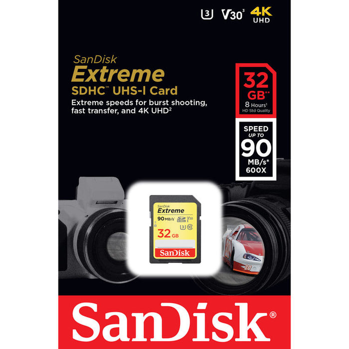 SanDisk 32GB Extreme UHS-I SDHC Memory Card