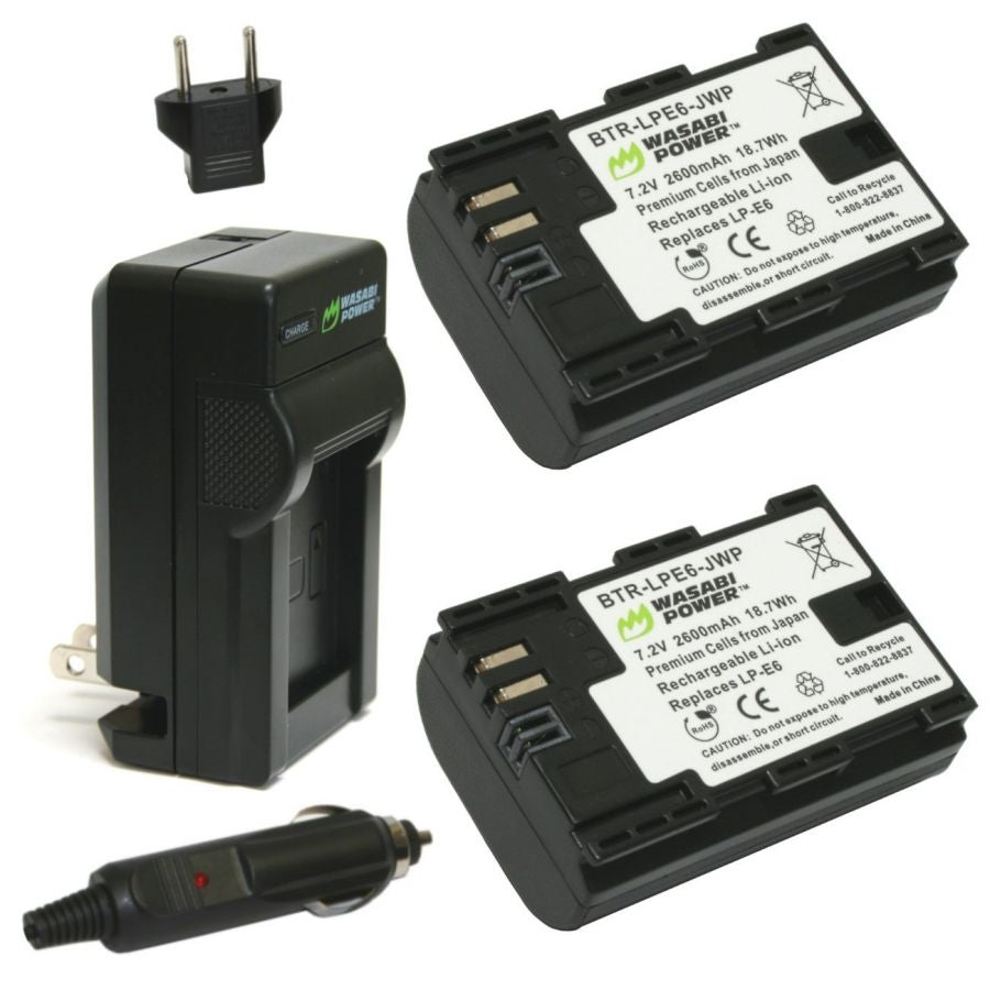 Wasabi Power Battery Canon LP-E6 Battery Kit